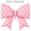 Bow Balloons 38 Inch Bow Foil Mylar Balloons Light Pink with pink hearts, Coquette Balloon for Girl Birthday Gender Reveal Baby Shower Wedding Decorations