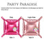 Double-Sided Two-Tone Square Foil Balloons Grid Background Wall for Party 19inch Squares, 25PCS