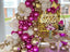 Chrome Magenta and Gold Balloon Arch Kit 127 pcs for themed party, featuring party decorations and birthday celebration