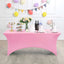 Stretch Spandex rectangular Tablecover 6ft-pink for party decorations with balloons, cake, and event supplies