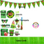 Football Themed Party Sets 136pcs, football banners, party tableware, kids party decorations, birthday supplies, event decor