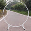 Round Metal Arch Backdrop Stand in Gold for party decorations, weddings, birthdays, baby showers, and themed events.