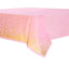 Pink Gold Table Cover for party decor, ideal as birthday party supplies or wedding decorations, adds festive touch to any themed party.