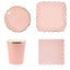 Pink Tableware Set 80pcs for party supplies