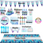 Under Water Mermaid Themed Tableware Set 136pcs, party supplies, birthday decorations, kids event, themed party decor, celebration tableware