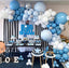 Balloon Boy Blue Theme Metallic Silver Garland Kit