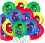 Among-Us Character Themed Balloons-12inches 20ct. colorful latex balloons for party decorations, featuring emotive designs for themed celebrations.