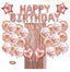 Rose Gold Happy Birthday Balloon Garland Kit 88 pcs for themed party decor