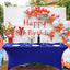 Stretch Spandex Retangular Tablecover 6ft in Blue, perfect for birthday party supplies and themed decorations.