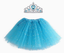 Blue tutu with tiara for party supplies