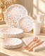 White and Rose Gold Party Tableware Sets 80pcs for Birthday
