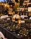 Happy New Year Tableware Set 194 pcs for 24 guests in Black and Gold Plates, Cups, Napkins Cutlery and More Happy New Year 2027