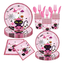 Pink Halloween Tablewear Set 175 PCS for 25 guests. Modern Cute Party Set.