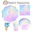 Underwater Holographic Mermaid Tableware Set