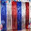 Red Silver Blue Curtain