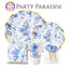 Blue French Toile Tableware Set 52pcs