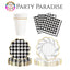 Black & White Houndstooth Deluxe Tableware Set