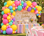 Pastel Balloons 12in Mixed MultiColor 100ct