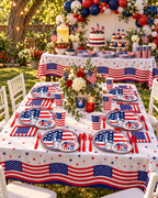4th July Tableware Sets 91pcs for American Independence Day Party Complete Party Bundle Kits