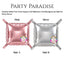 Double-Sided Two-Tone Square Foil Balloons Grid Background Wall for Party 19inch Squares, 25PCS