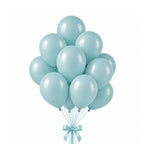 Retro Balloon Natural Latex Rubber in Ice silk mist blue 12" 100ct or 5" 200ct for Birthdays, Baby Shower, Anniversary, Gender Reveal, Weddings, Graduation, Bridal Shower