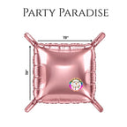 Double-Sided Two-Tone Square Foil Balloons Grid Background Wall for Party 19inch Squares, 25PCS