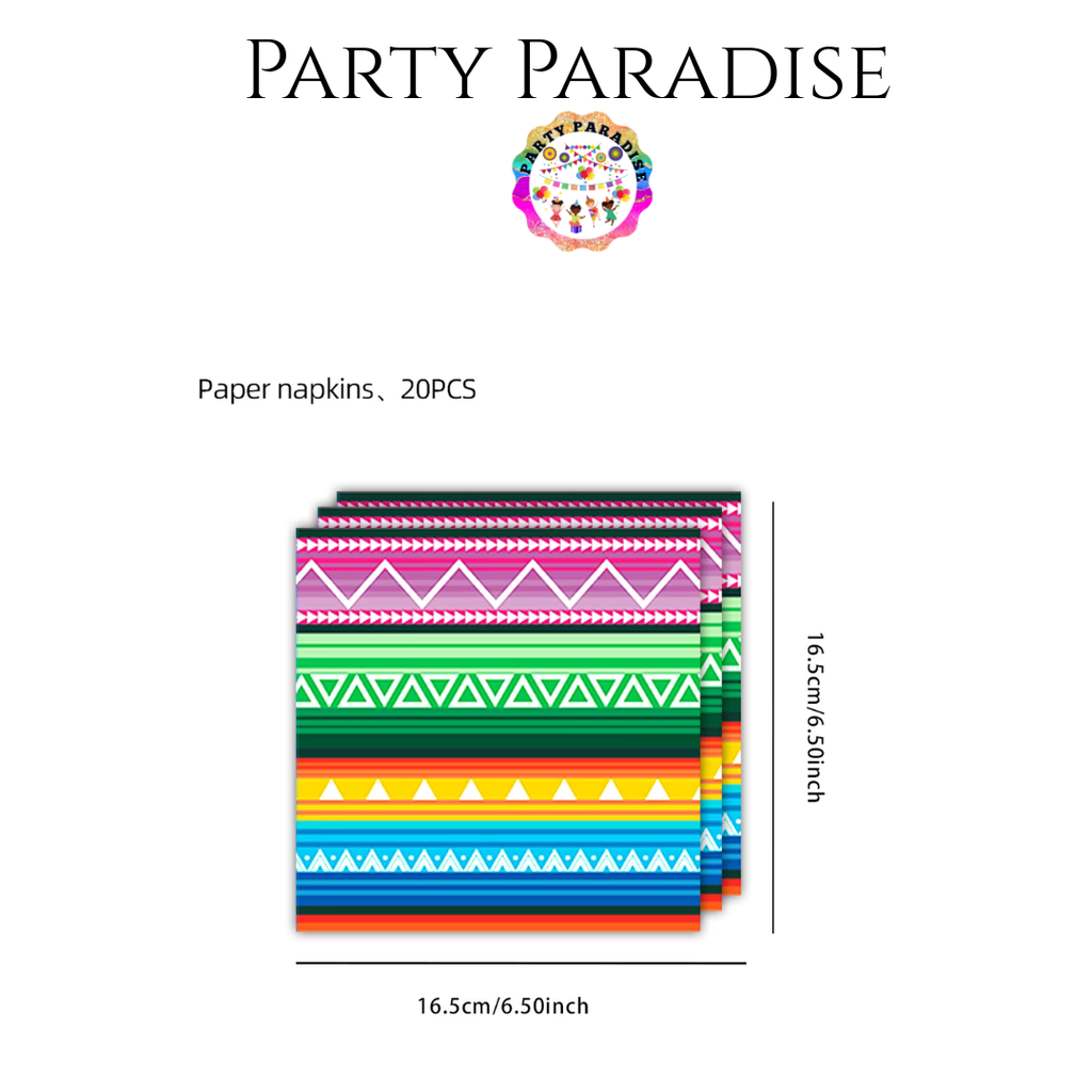 Cinco de Mayo Tableware Set Party Kit 135pcs for Birthdays Mexican Carnival Fiesta Festival