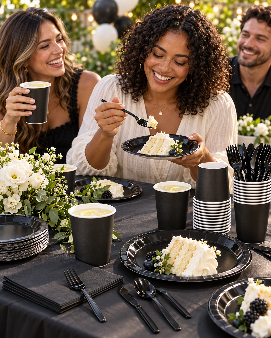 Black Tableware 161 Pieces for 20 Guest Secondary image