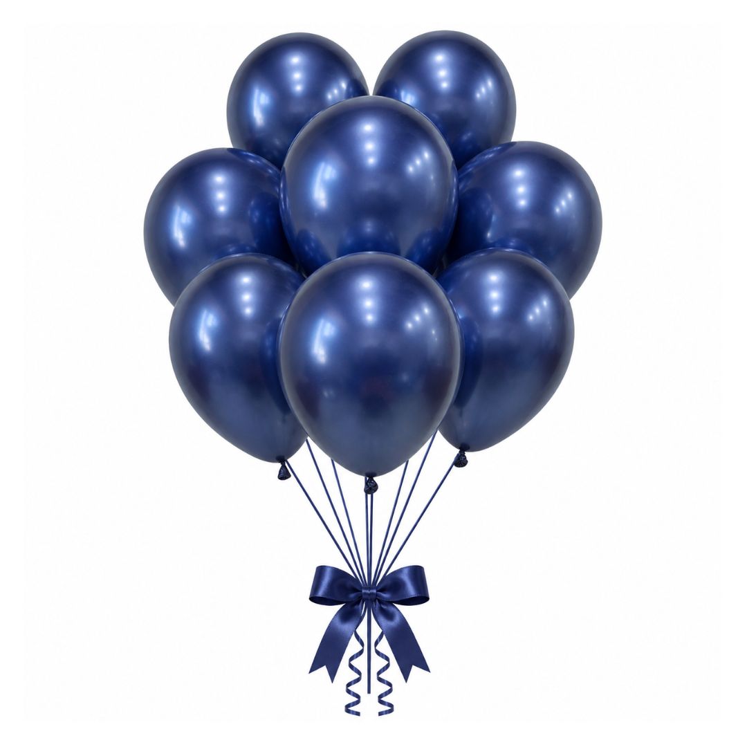 Chrome Balloon 5 inch "Midnight Blue" 50 ct