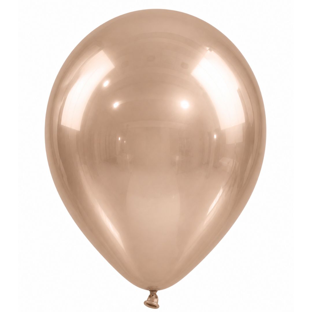 Chrome Balloon Apricot Silver Metallic Chrome Latex Balloons, 50 Pack 12-inch Silver Round Helium Balloons for New Years Wedding Anniversary Bridal Shower Birthday Bachelorette Engagement Party Decorations
