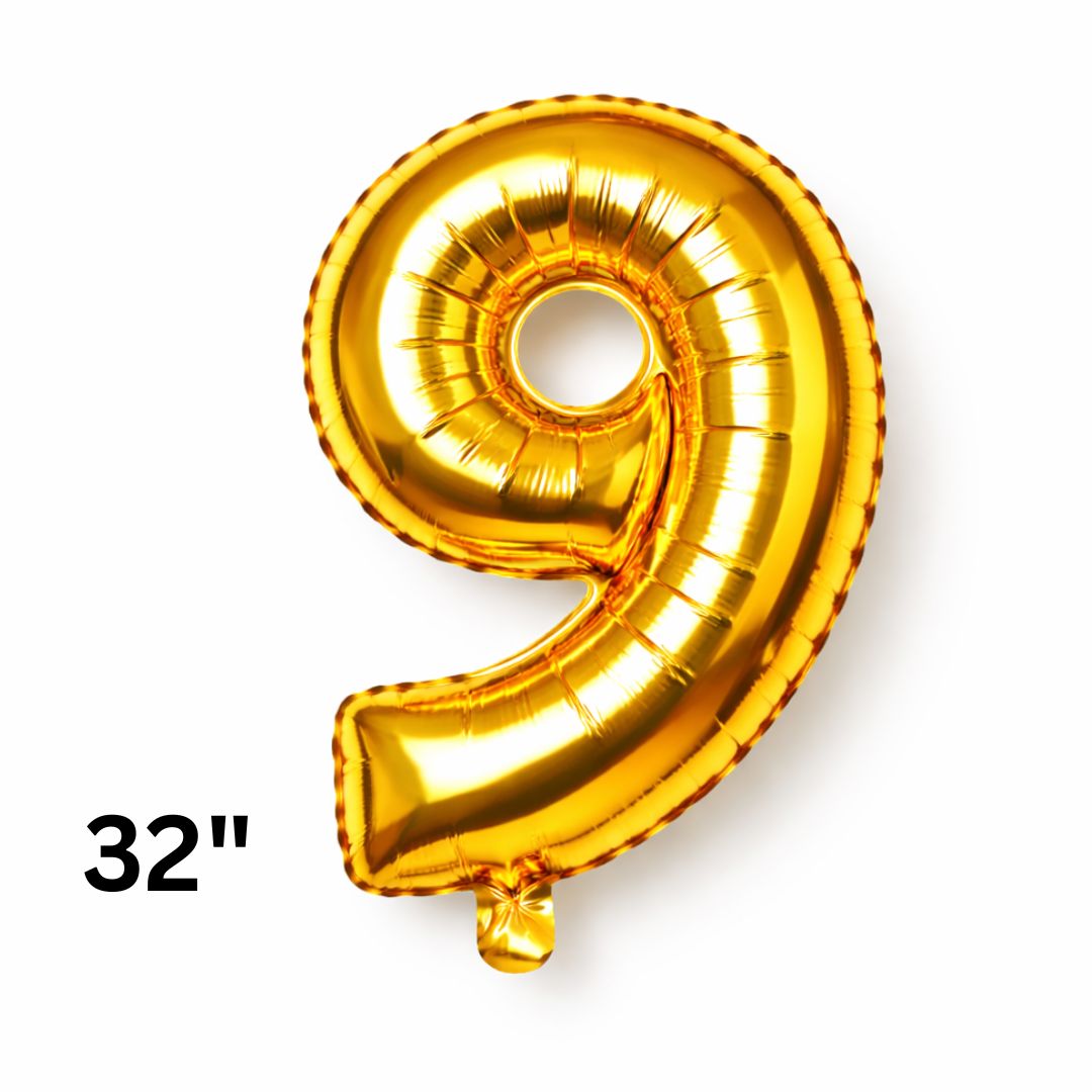 32 Inch Gold Number Balloons Foil Ballon Digital Birthday Party Decoration Supplies Gold Number Balloons 0-9