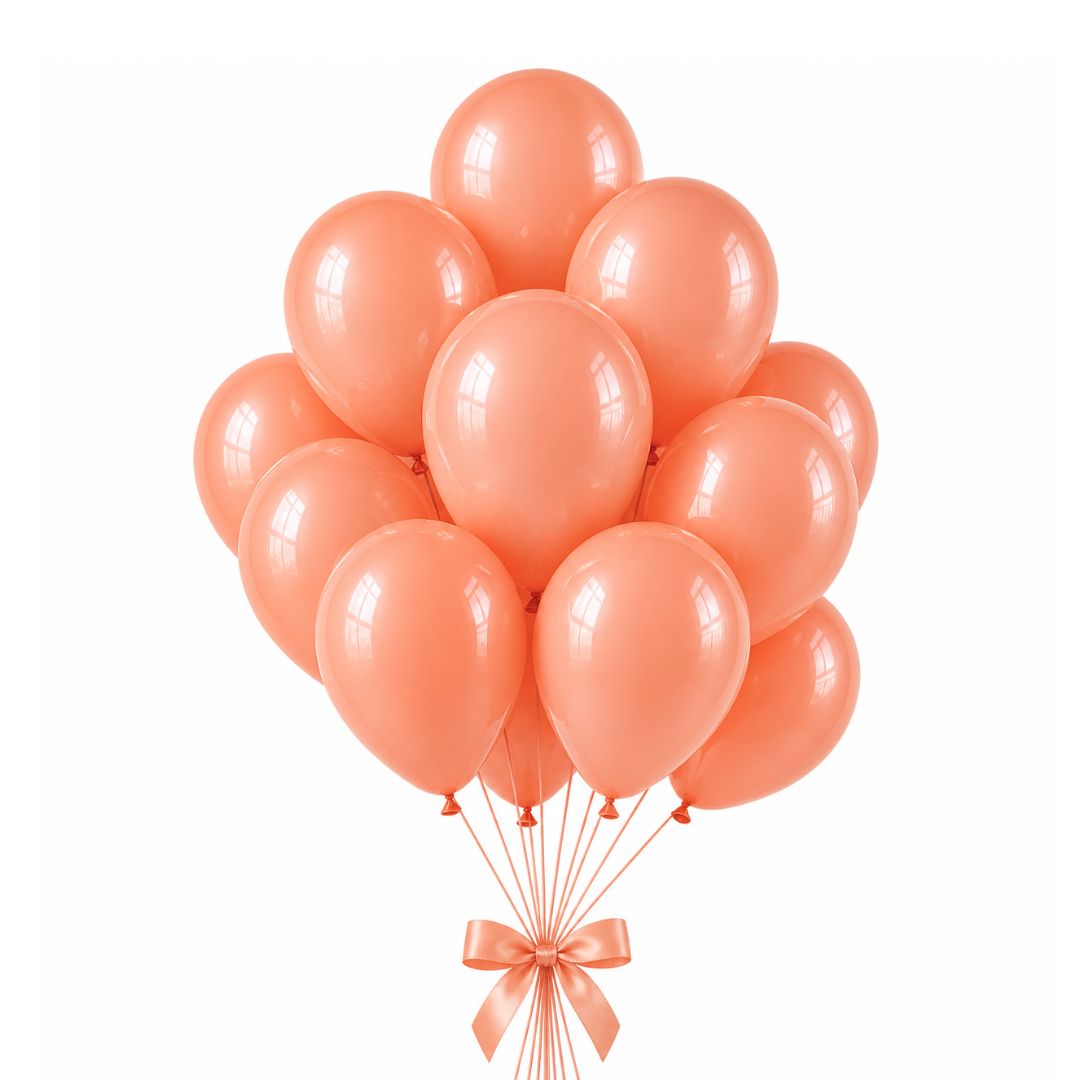 Retro Balloon Natural Latex Rubber in Honey Peach 12" 100ct or 5" 200ct for Birthdays, Baby Shower, Anniversary, Gender Reveal, Weddings, Graduation, Prom, Bridal Showers, Bachelorette Party Main image