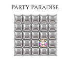Double-Sided Two-Tone Square Foil Balloons Grid Background Wall for Party 19inch Squares, 25PCS