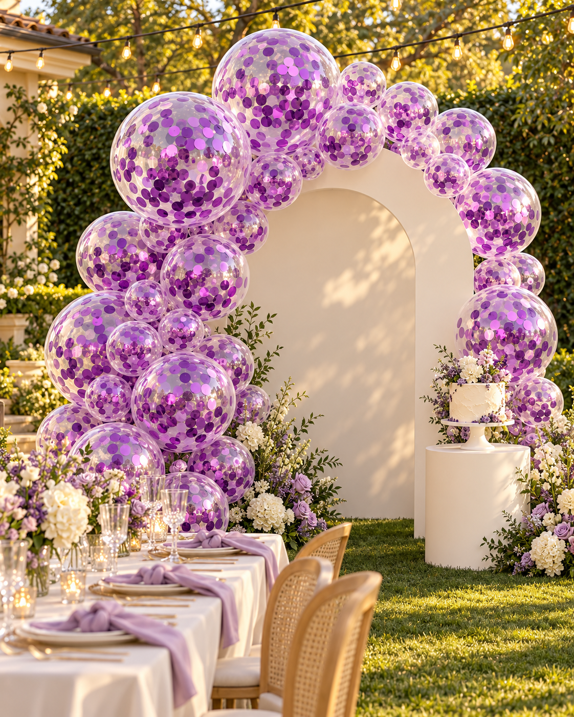 Confetti Balloon in Purple 12 ins 25pk For Birthdays, Weddings, Anniversary, Corporate Events