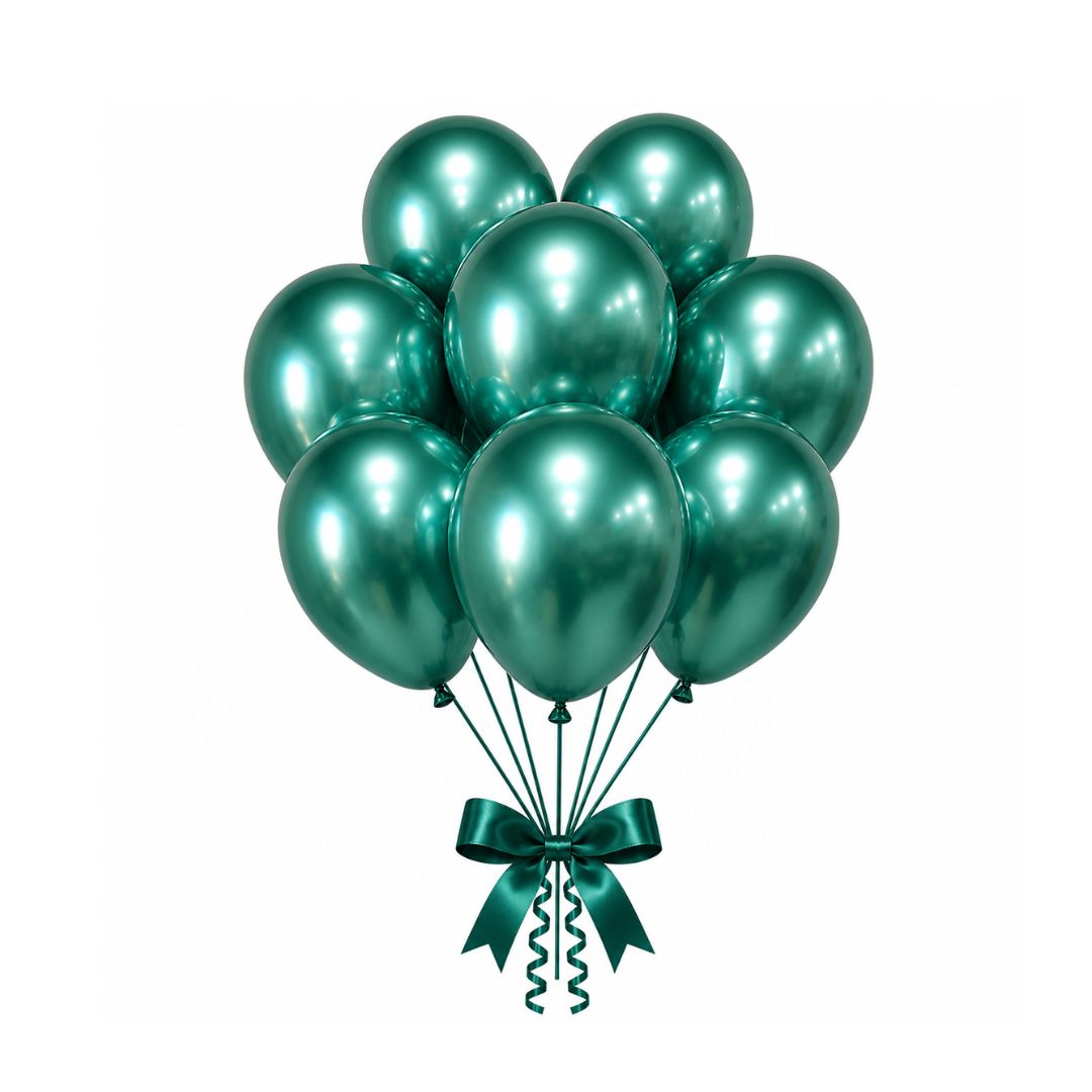 Chrome Latex Balloon 12inches "Green" 50ct