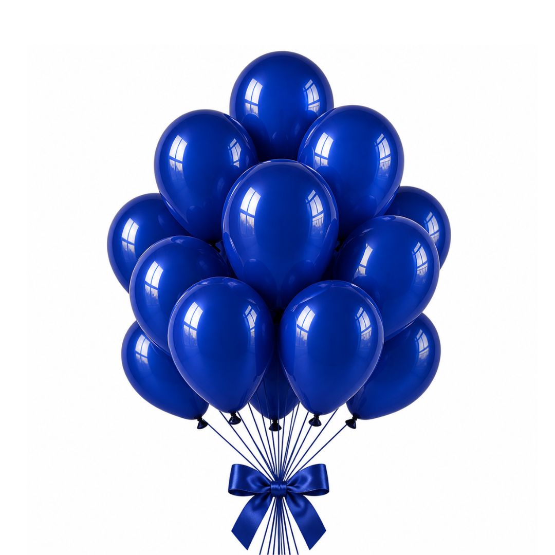 Retro Balloon Natural Latex Rubber in Night Blue 12" 100ct or 5" 200ct for Birthdays, Baby Shower, Anniversary, Gender Reveal, Weddings, Graduation, Prom, Bridal Showers, Bachelorette Party Main image