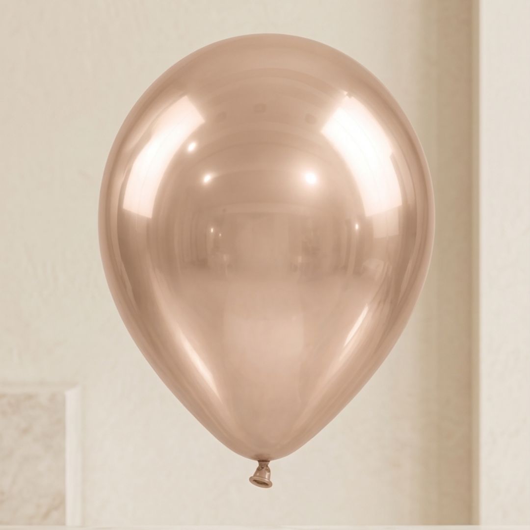 Chrome Balloon Apricot Silver Metallic Chrome Latex Balloons, 50 Pack 12-inch Silver Round Helium Balloons for New Years Wedding Anniversary Bridal Shower Birthday Bachelorette Engagement Party Decorations
