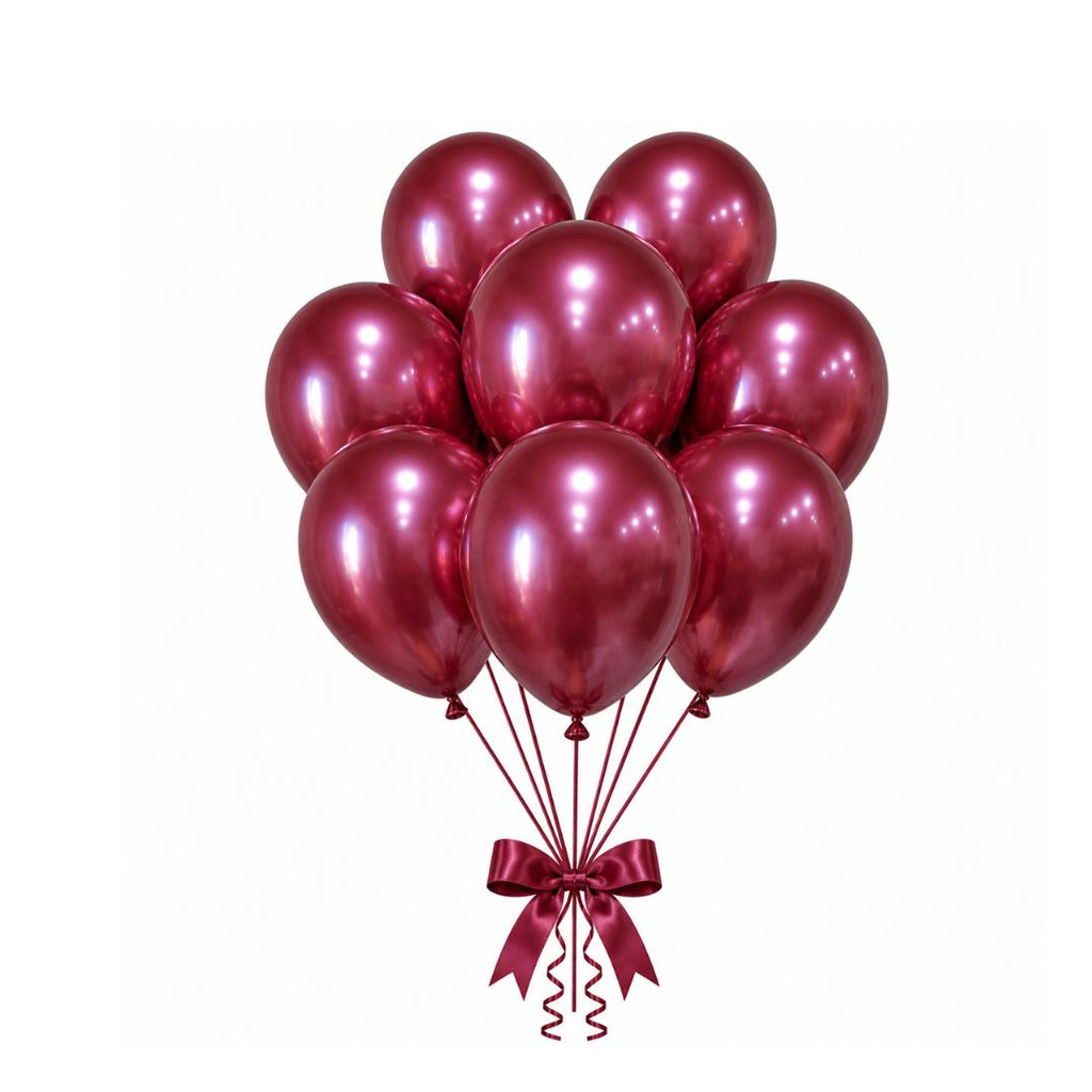 Chrome Balloon 12inches "Red" 50ct