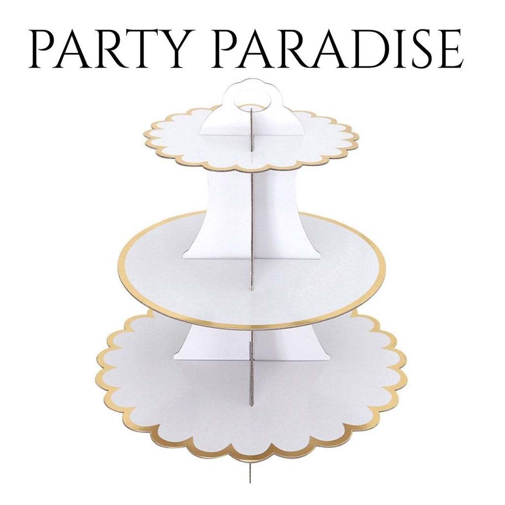 3 tiers Cupcake, dessert, treat, cake pops stand for birthdays baby shower bridal event