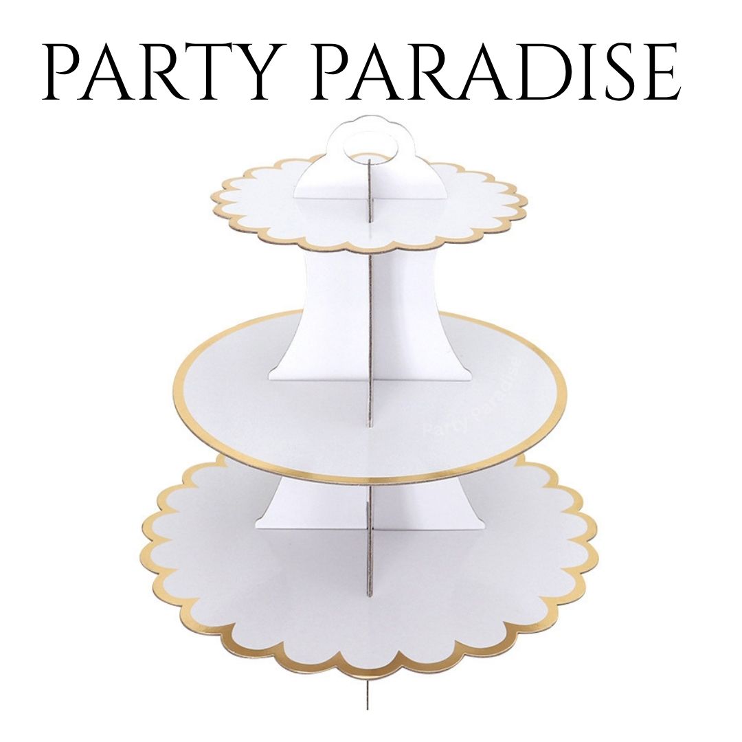 3 tiers Cupcake, dessert, treat, cake pops stand for birthdays baby shower bridal event