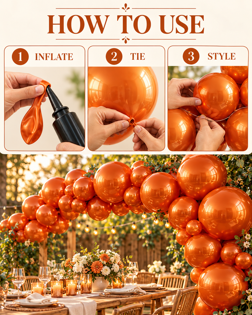 Chrome ICE double layer in Orange, Chrome Latex Helium Balloons for Graduation Garland Arch Kit Corporate Event Wedding Birthday Baby Shower Party Decorations in two sizes 10"/12"