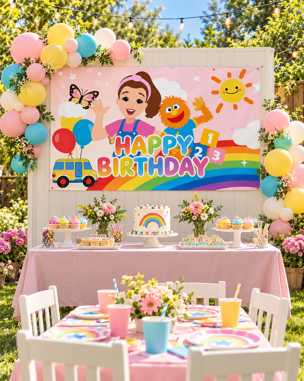 English Teacher Happy Birthday Banner for Birthday parties Style No. 1 Size  5'*3'