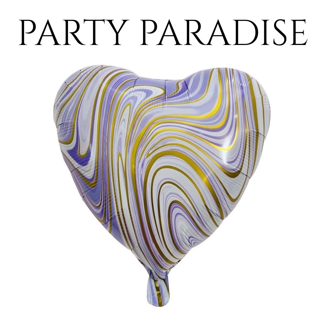 Marble Heart Balloon 18" 1 PCS for Birthdays