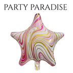Foil Star Marble Balloons 18" 1 PCS