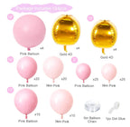 Matte Pink and foil Gold Balloon Garland Kit 124 pcs for Birthdays Gender Reveal Baby Shower Weddings Anniversary Bridal Shower