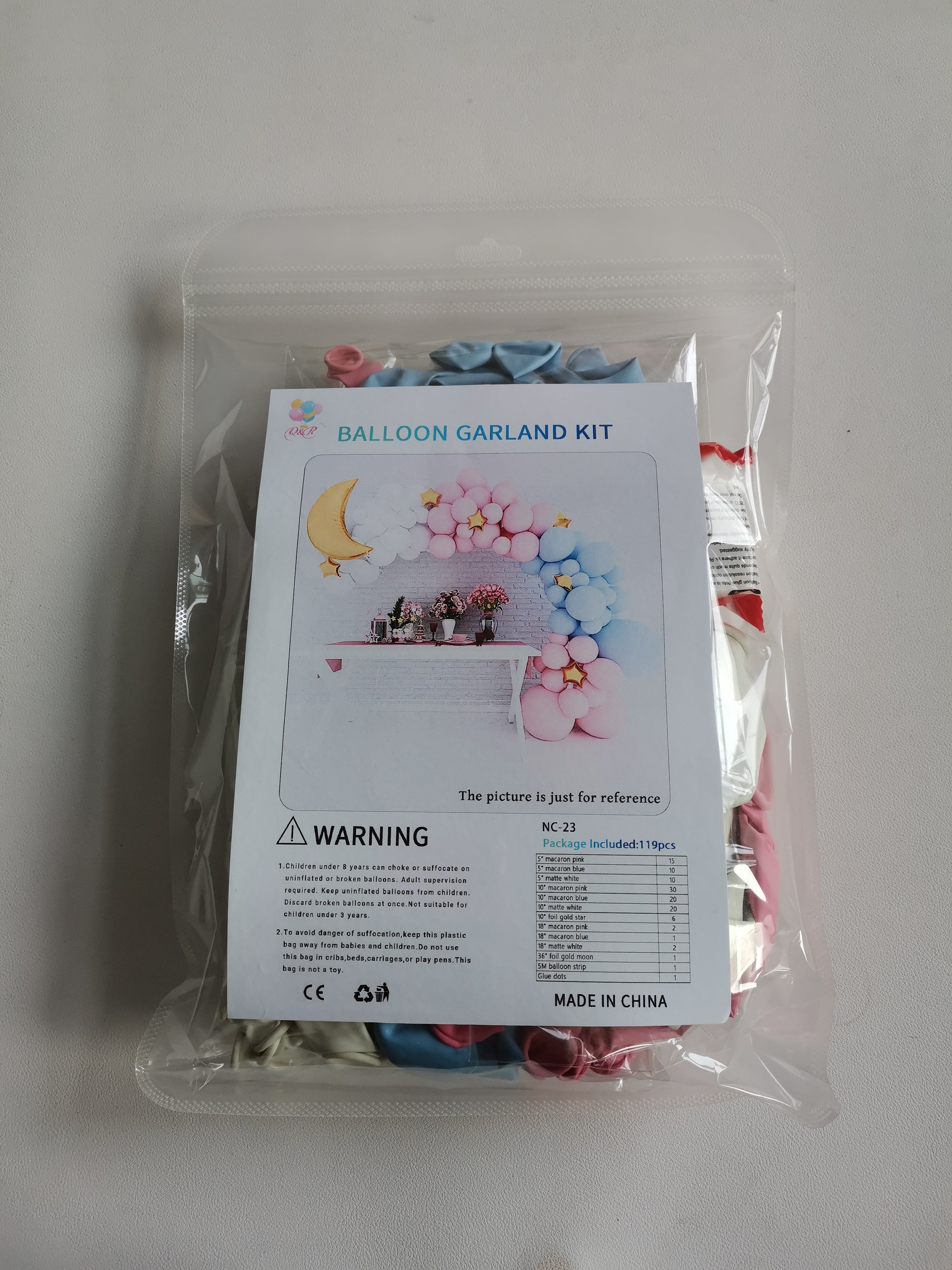 Macaron Pink Blue Foil Moon Balloon Garland Kit 119 pcs for Birthday Parties Gender Reveals Weddings Anniversary Bridal Showers Graduations