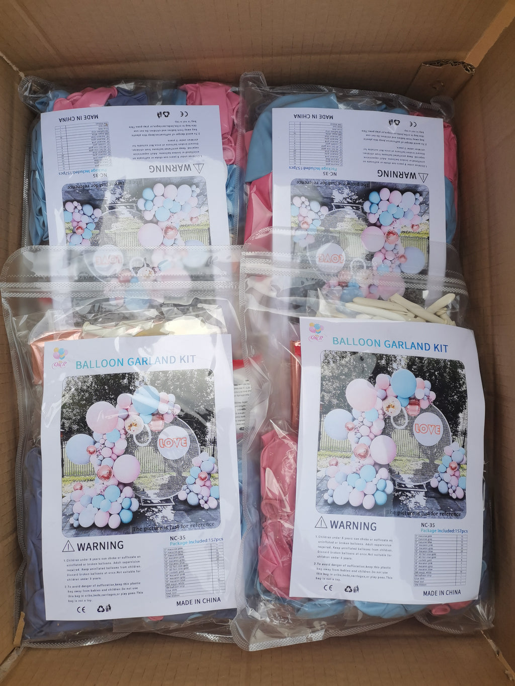 Macaron Blue Pink Balloon Garland Kit. 157 pcs for Birthdays Baby Shower Gender Reveal Summer Parties Bridal Parties