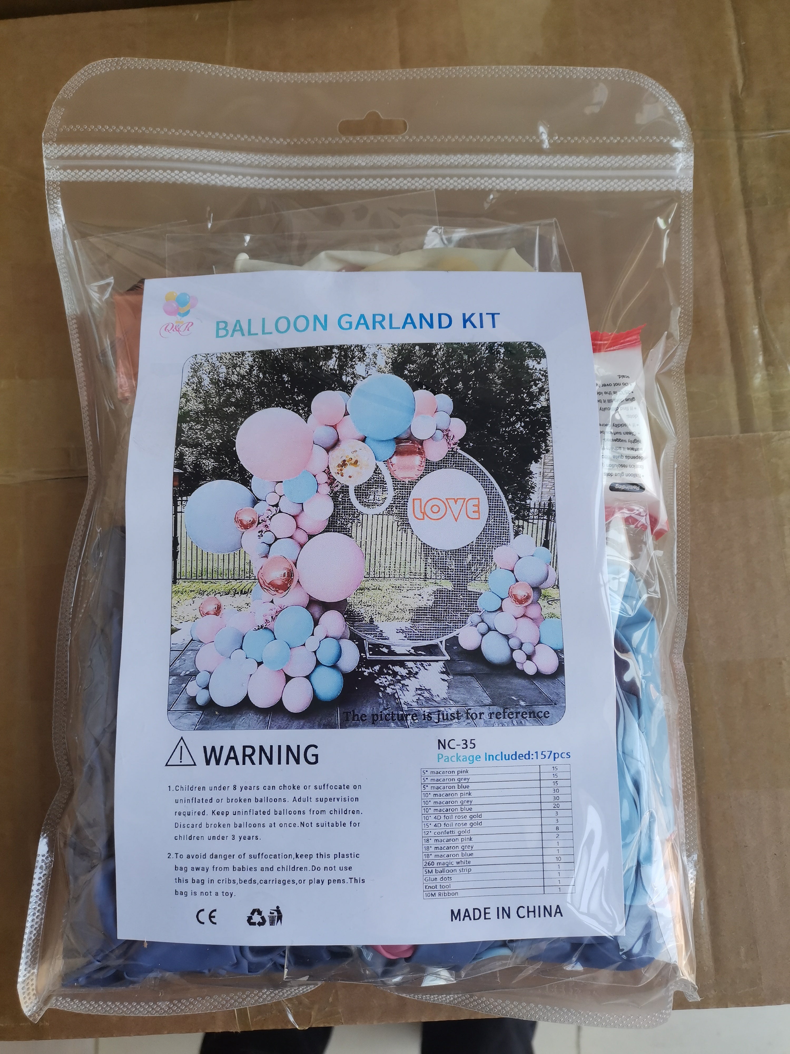 Macaron Blue Pink Balloon Garland Kit. 157 pcs for Birthdays Baby Shower Gender Reveal Summer Parties Bridal Parties