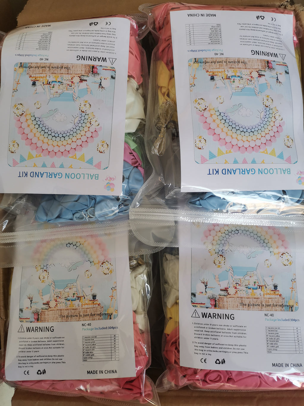 Macaron Pastel Color Rainbow Balloon Garland Kit 304 pcs for Birthdays Backyard Princess Party
