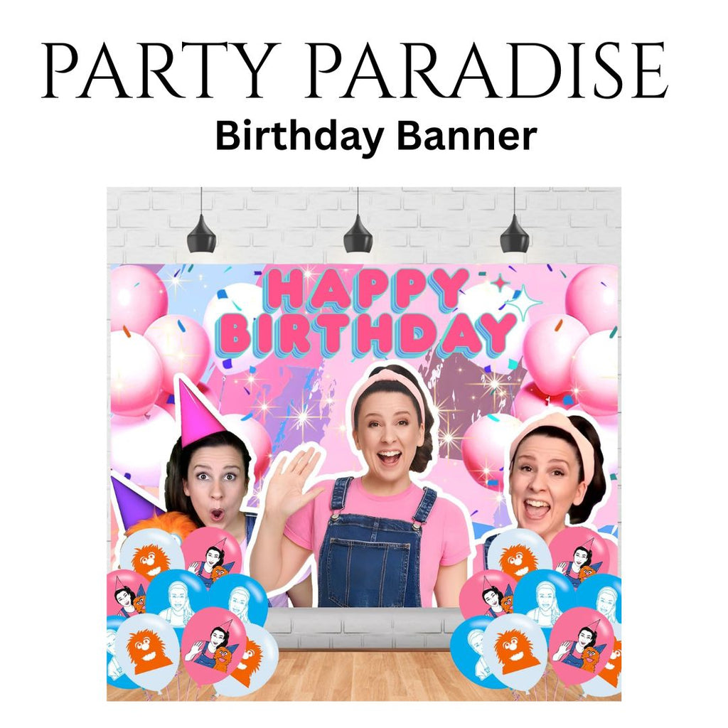 English Teacher Happy Birthday Banner 5' x 3' for Birthdays Party Kids Celebration